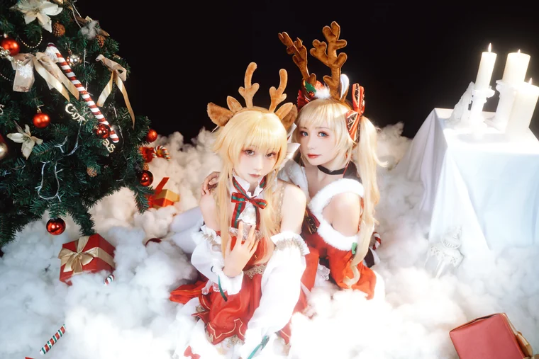 [Coser] Chinese 爆机少女喵小吉 x 金鱼kinngyo - 圣诞特辑 preview 22