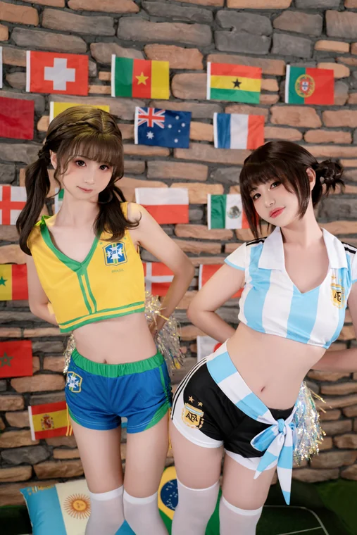 [Coser] Chinese 爆机少女喵小吉 x 金鱼kinngyo - 足球宝贝 preview 17