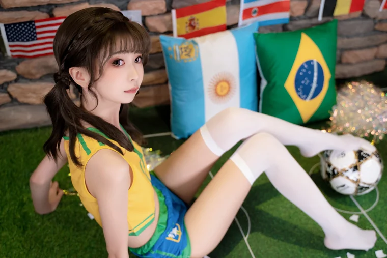 [Coser] Chinese 爆机少女喵小吉 x 金鱼kinngyo - 足球宝贝 preview 20