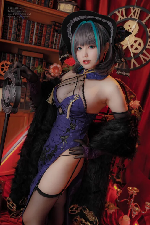 [Coser] Nyako喵子 - 柴郡旗袍 preview 1