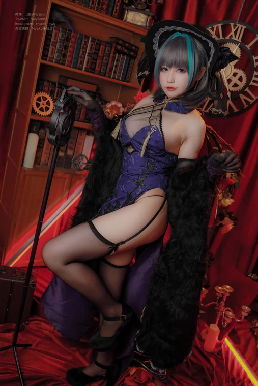 [Coser] Nyako喵子 - 柴郡旗袍 preview 2