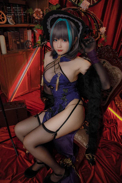 [Coser] Nyako喵子 - 柴郡旗袍 preview 4