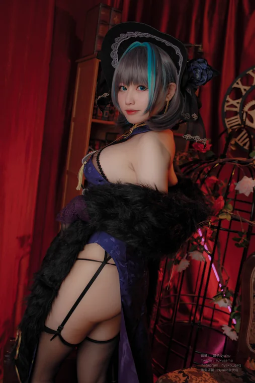 [Coser] Nyako喵子 - 柴郡旗袍 preview 5