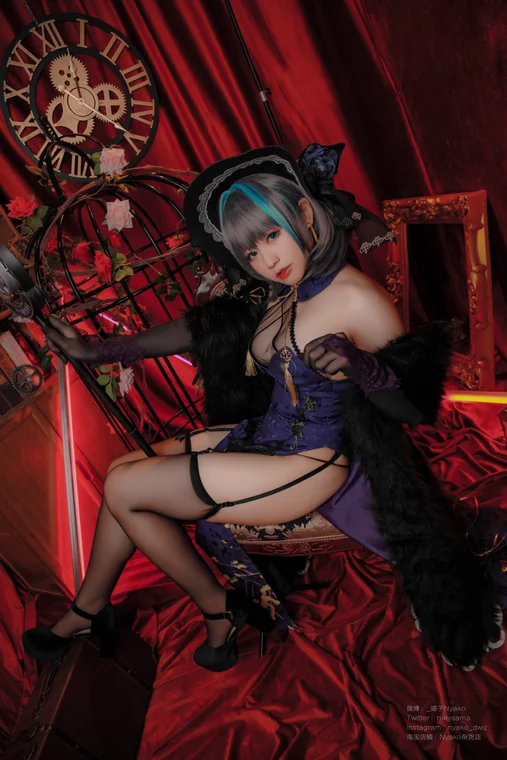 [Coser] Nyako喵子 - 柴郡旗袍 preview 8