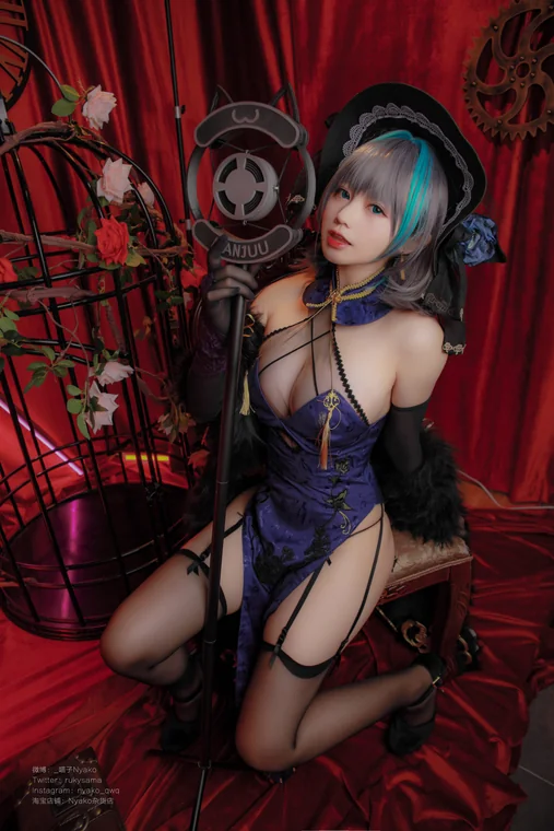 [Coser] Nyako喵子 - 柴郡旗袍 preview 9