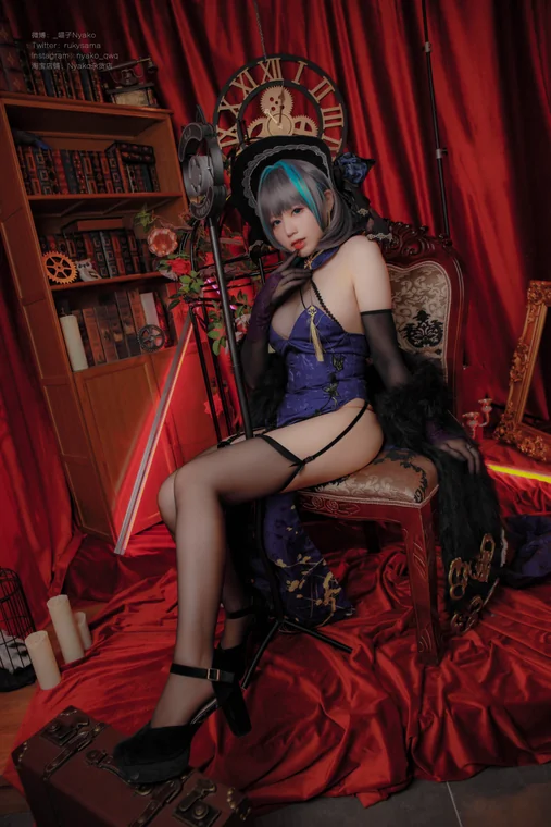 [Coser] Nyako喵子 - 柴郡旗袍 preview 12