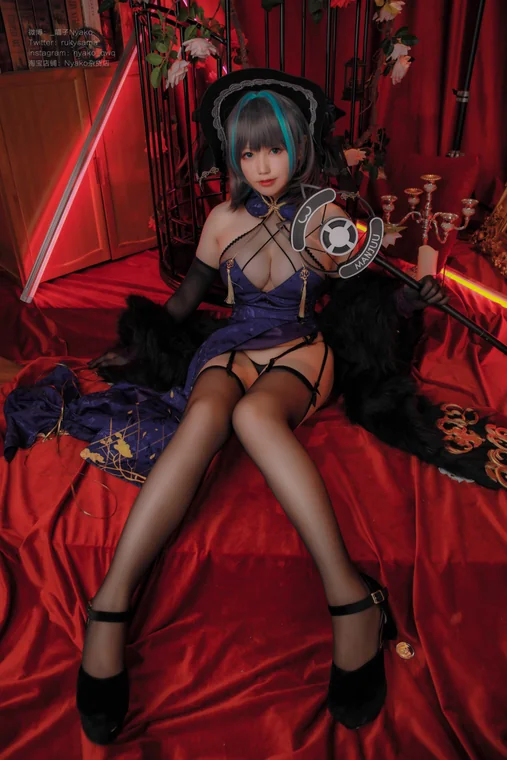 [Coser] Nyako喵子 - 柴郡旗袍 preview 24