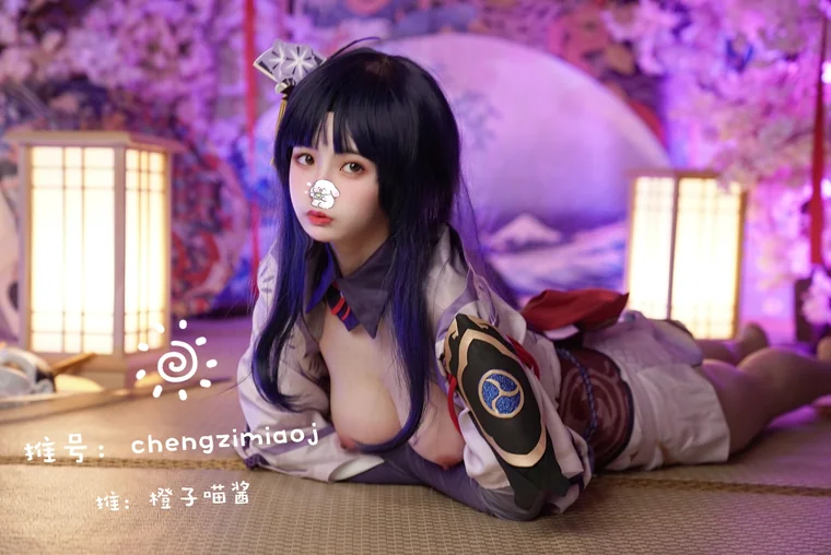 [Coser] 橙子喵酱 - Raiden Shogun (雷电将军) preview 3