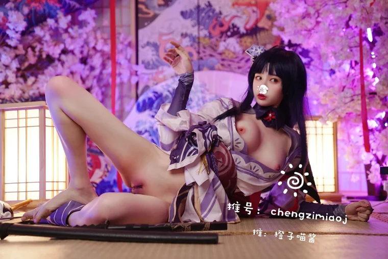 [Coser] 橙子喵酱 - Raiden Shogun (雷电将军) preview 5