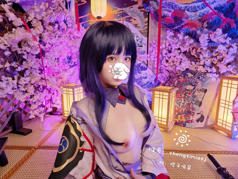 [Coser] 橙子喵酱 - Raiden Shogun (雷电将军) preview 13