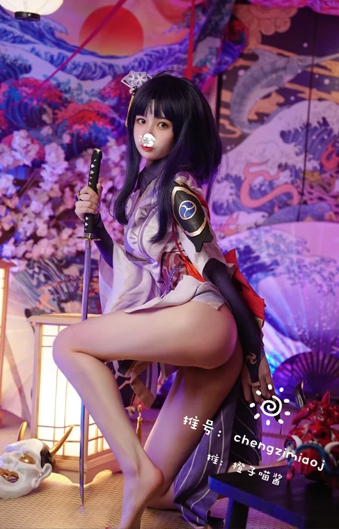[Coser] 橙子喵酱 - Raiden Shogun (雷电将军) preview 22