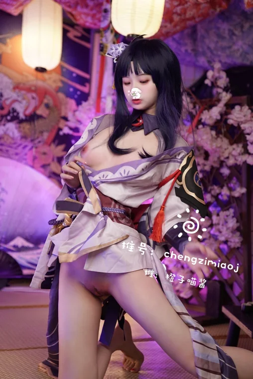 [Coser] 橙子喵酱 - Raiden Shogun (雷电将军) preview 24