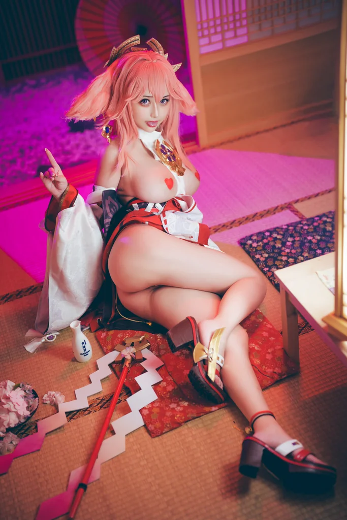 [Coser] 沖田凜花Rinka - 八重神子 preview 19