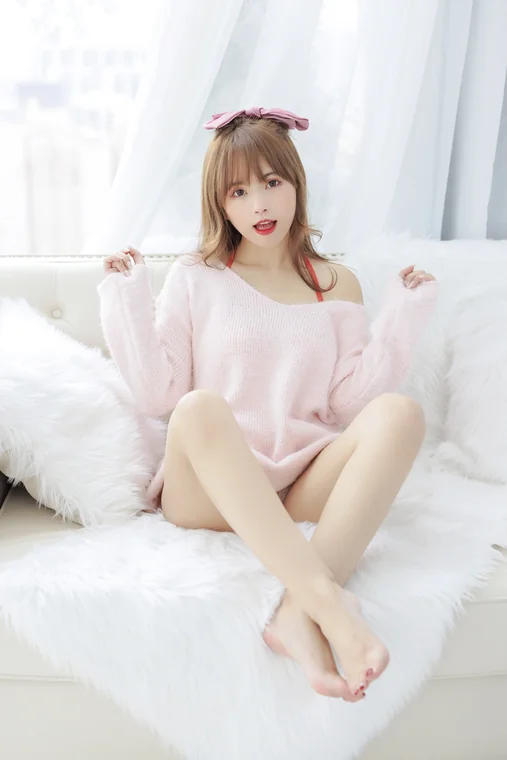 [内购无水印] 张思允Nice Vol.005 - 粉色毛衣 preview 7