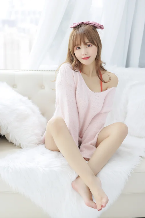 [内购无水印] 张思允Nice Vol.005 - 粉色毛衣 preview 8