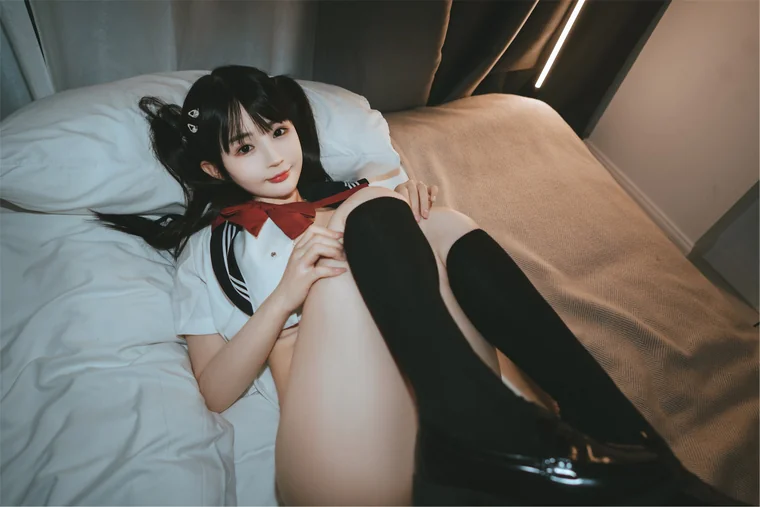 [Coser] Chinese 桜井宁宁 - 双马尾JK preview 1