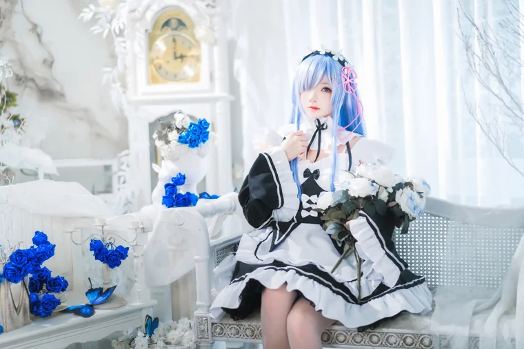 [Coser] Chinese 桜桃喵 - 长发蕾姆A preview 2