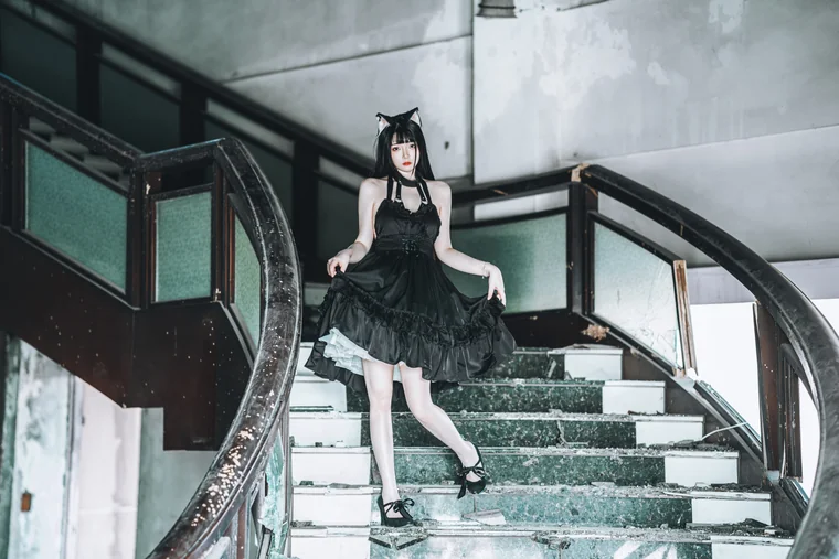 [Coser] Chinese 落落Raku - 黑猫 preview 31